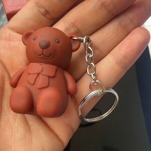 bear pattern keychain long lasting matte lip gloss